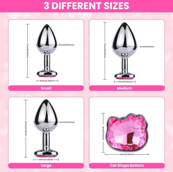 Kitty Jeweled Butt Plug